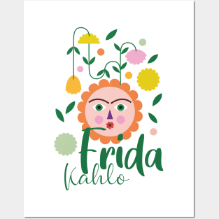 Cute summer colorful Frida kahlo design feminism women rights Posters and Art